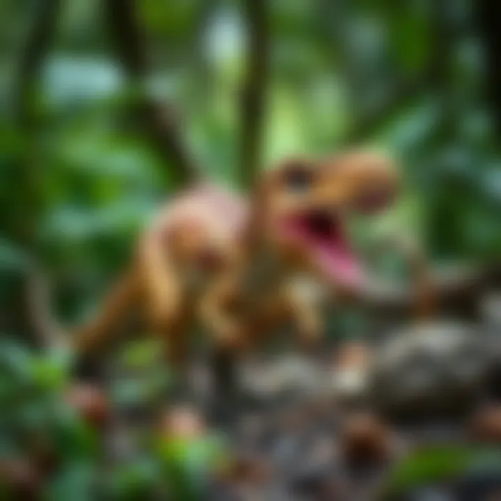 T-Rex in its Natural Habitat Artistic representation of T-Rex in its natural habitat