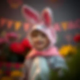 A child wearing a rabbit costume, showcasing creativity and joy.