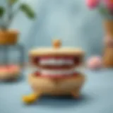 A beautifully crafted tooth box designed for children