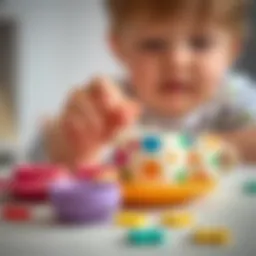 Colorful toy cup set encouraging imaginative play