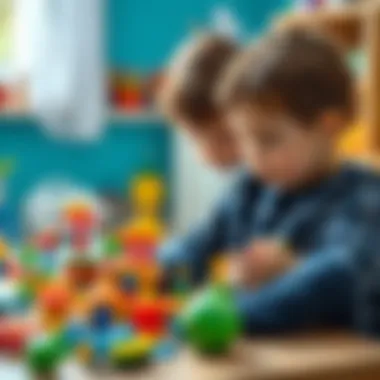 A child engaging with educational toys enhancing cognitive skills