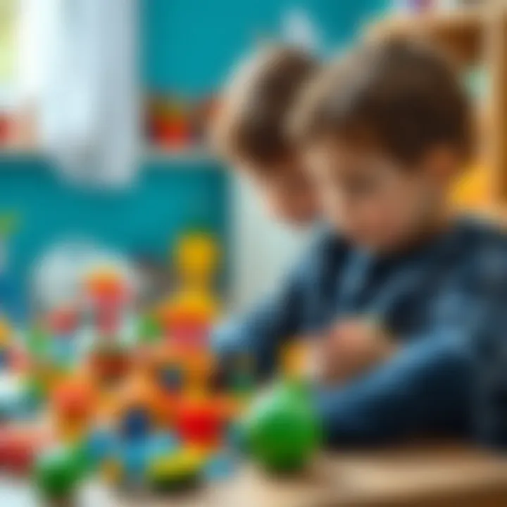 A child engaging with educational toys enhancing cognitive skills