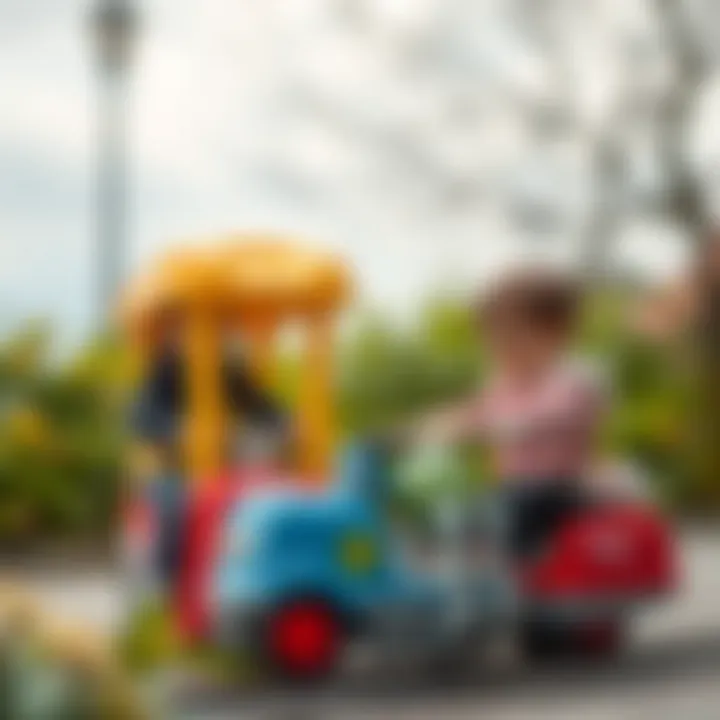 Children playing with tram toys, fostering social interaction
