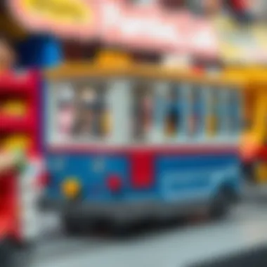 Parents selecting educational tram toys for children