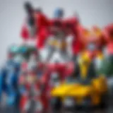 Transformers toys showcasing various characters