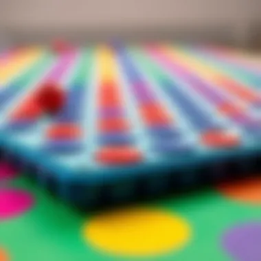Colorful Twister mat showcasing vibrant colors and dots