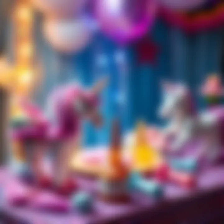 A beautifully arranged unicorn-themed party setup that sparks joy