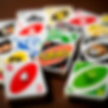 Detailed Look at Uno Card Designs Close-up of unique Uno card designs