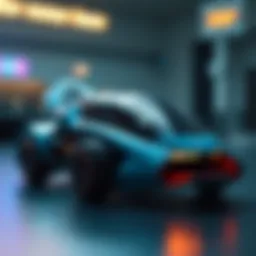 A futuristic alien vehicle design concept