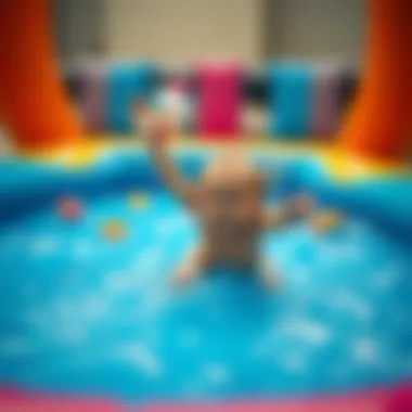 Vibrant inflatable bounce pool for children