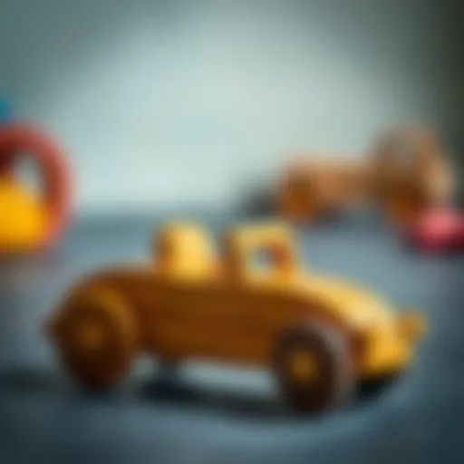 Wooden car promoting imaginative play