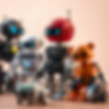 A creative naming session for toy robots