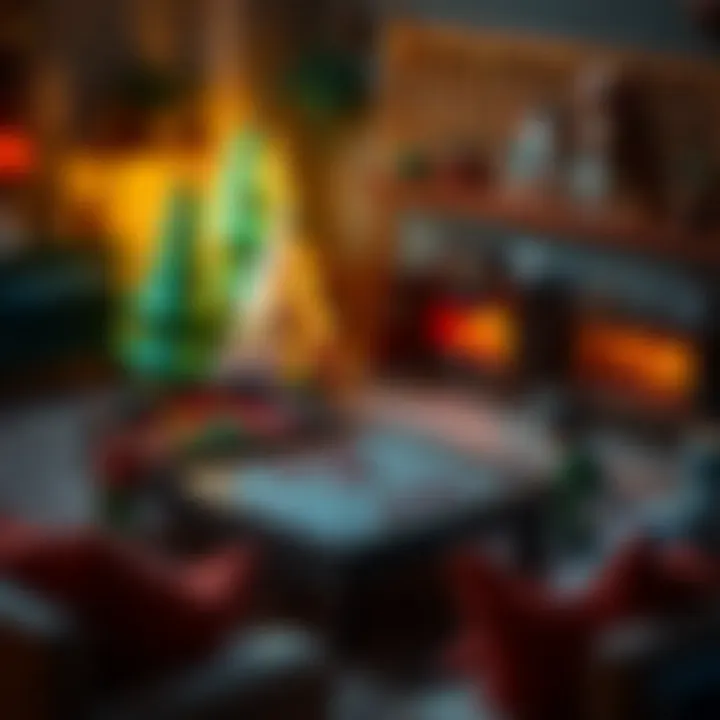 A cozy living room setting for game night