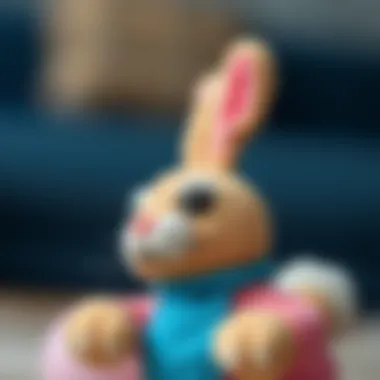A close-up of a bouncy rabbit showcasing its safe materials