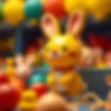 A vibrant display of a bouncy rabbit toy that sparks joy